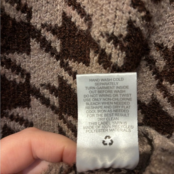 Pink Rose Brown and Tan Knit Sweater Vest - Picture 4 of 4